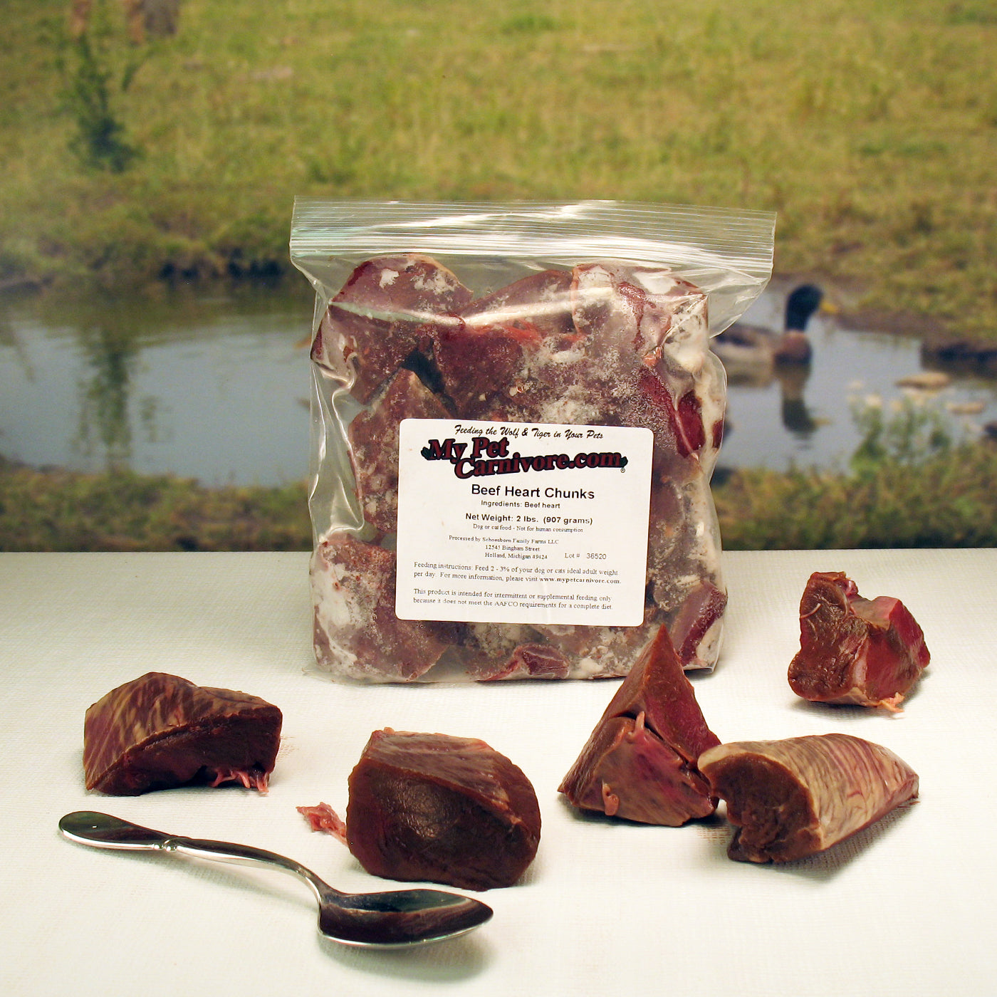 Beef Heart Chunks 2 LB. My Pet Carnivore