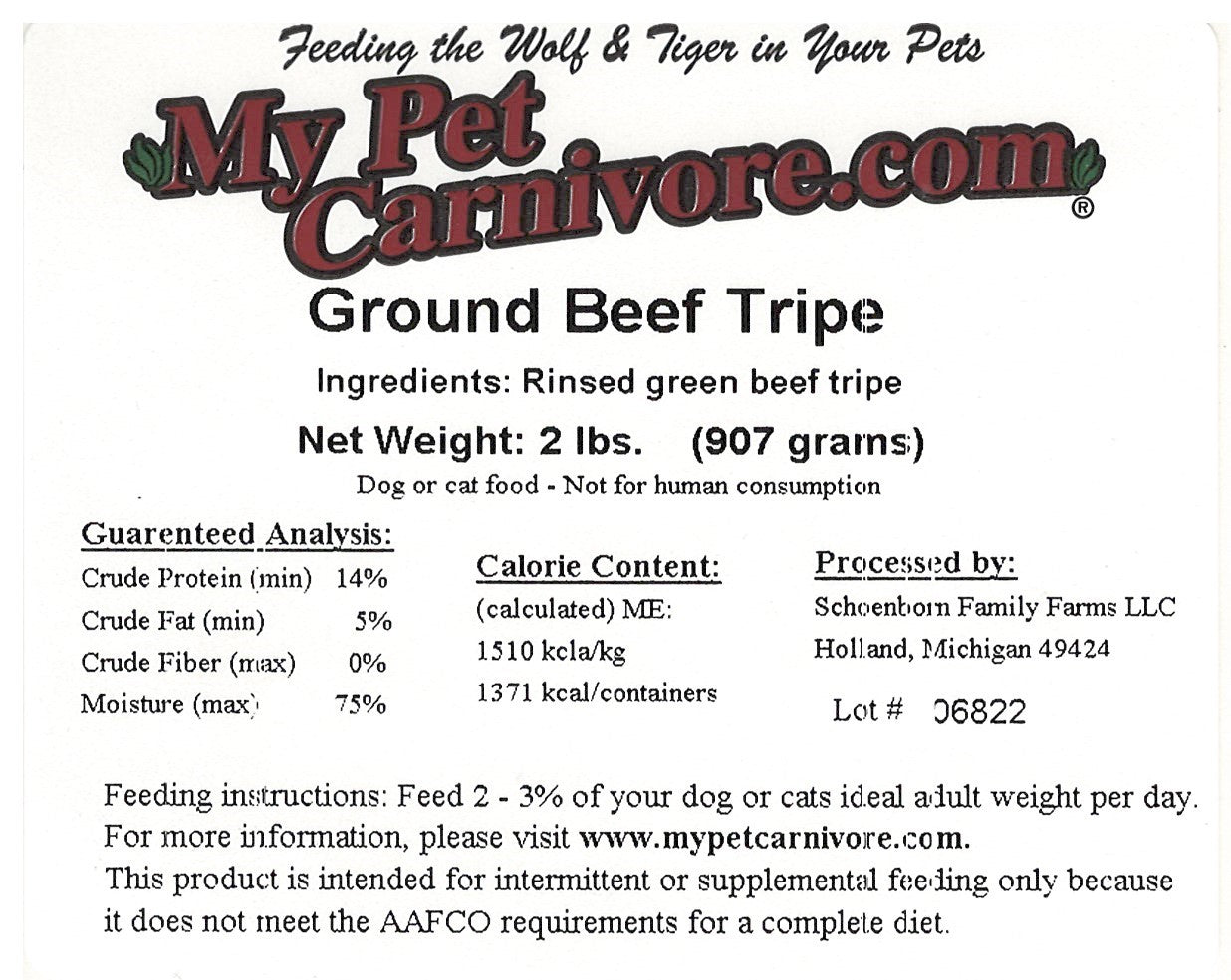 [CLEARANCE] Ground Washed Beef Tripe-2 LB.